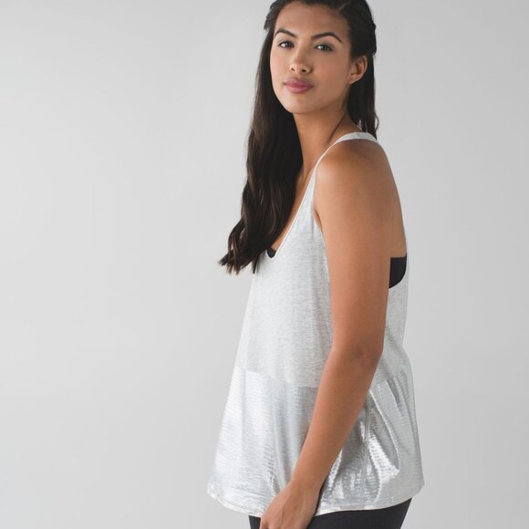 Lululemon All Tied Up Tank Scoop Heathered Light Grey 4 - Picture 5 of 16